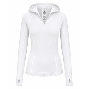 Lululemon Waterbound Hoodie Women Size 4 White Rash Guard Thumb Holes Lightweigt